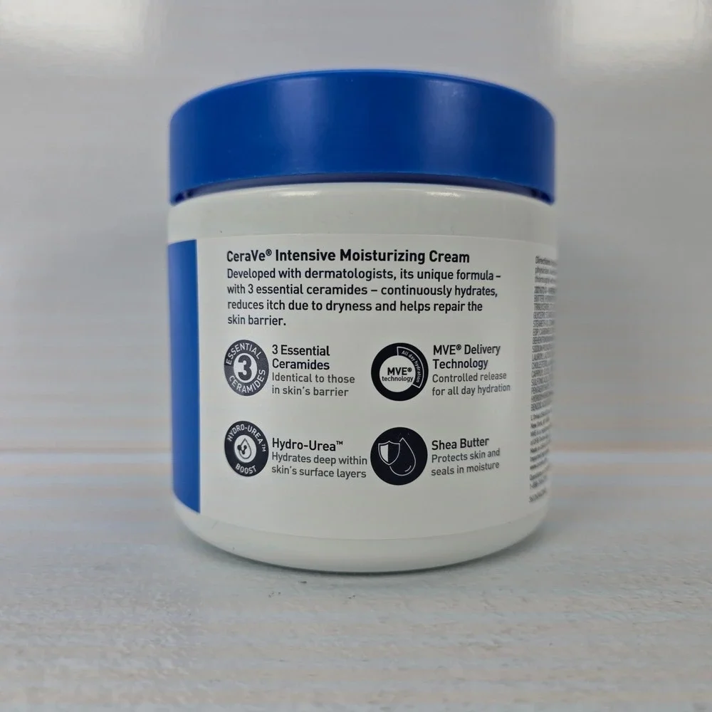CeraVe Intensive Moisturizing Cream 5% Hydro-Urea 3 Ceramides 16oz Dry Skin Jar